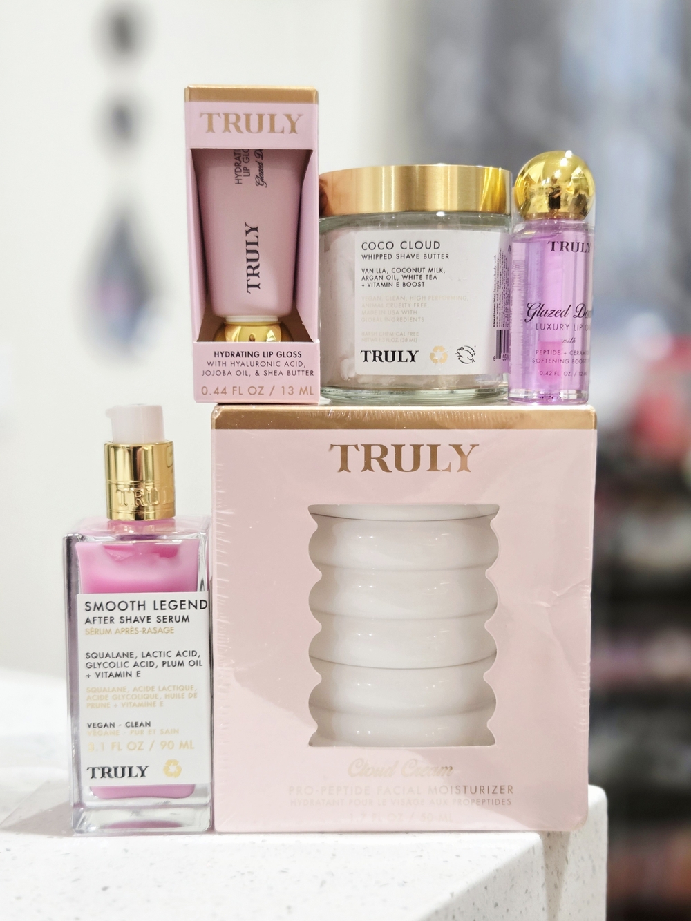 🎁TRULY Bath & Body/Beauty Set – Hydrating Body Butter, Shave Serum & Lip Gloss